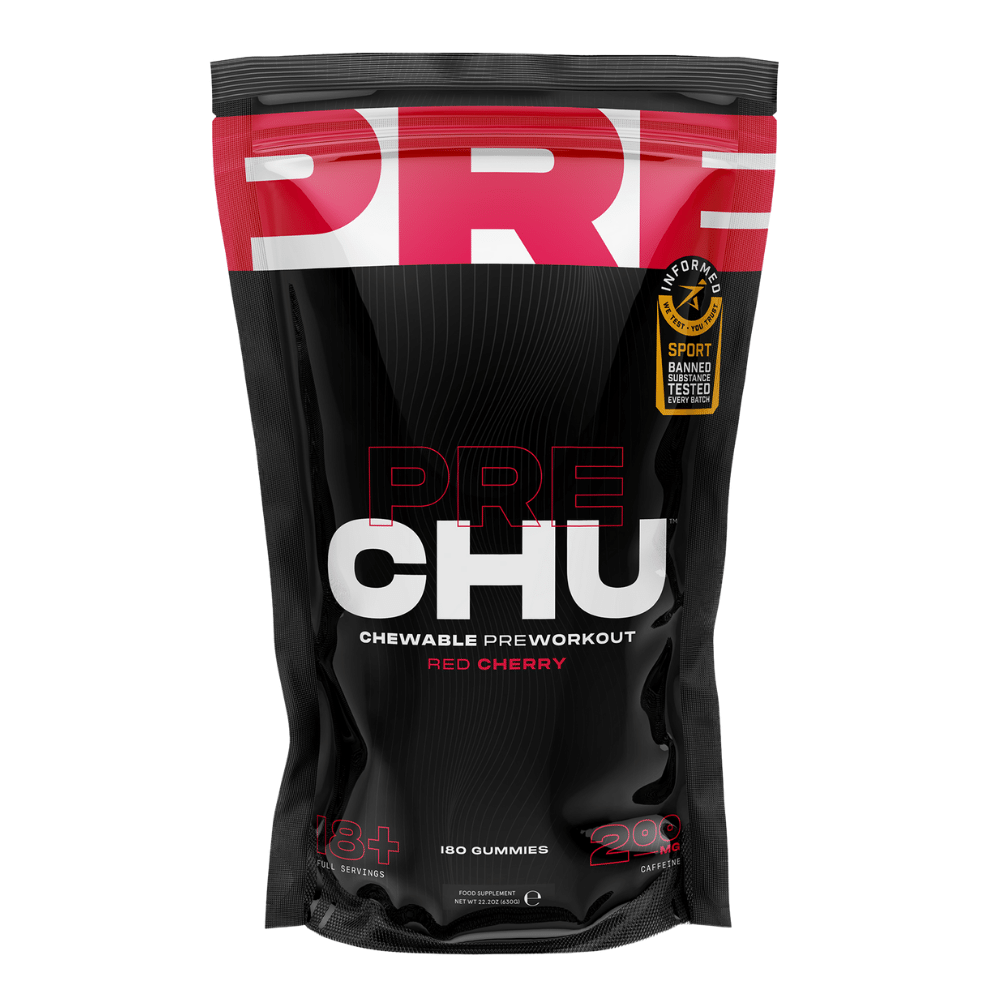 Red Cherry Chewable Pre-Workout by CHU Gummies - Protein Package