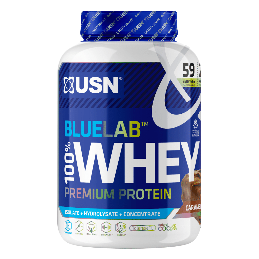 Chocolate Caramel Flavour - USN BlueLab Whey - 59 Servings = 2kg Tubs