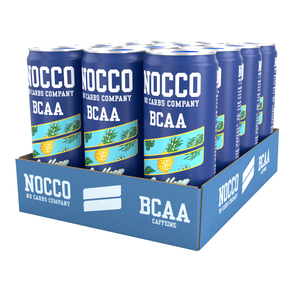Pineapple Caribbean Flavoured NOCCO BCAA Energy Drinks (12x330ml Packs)