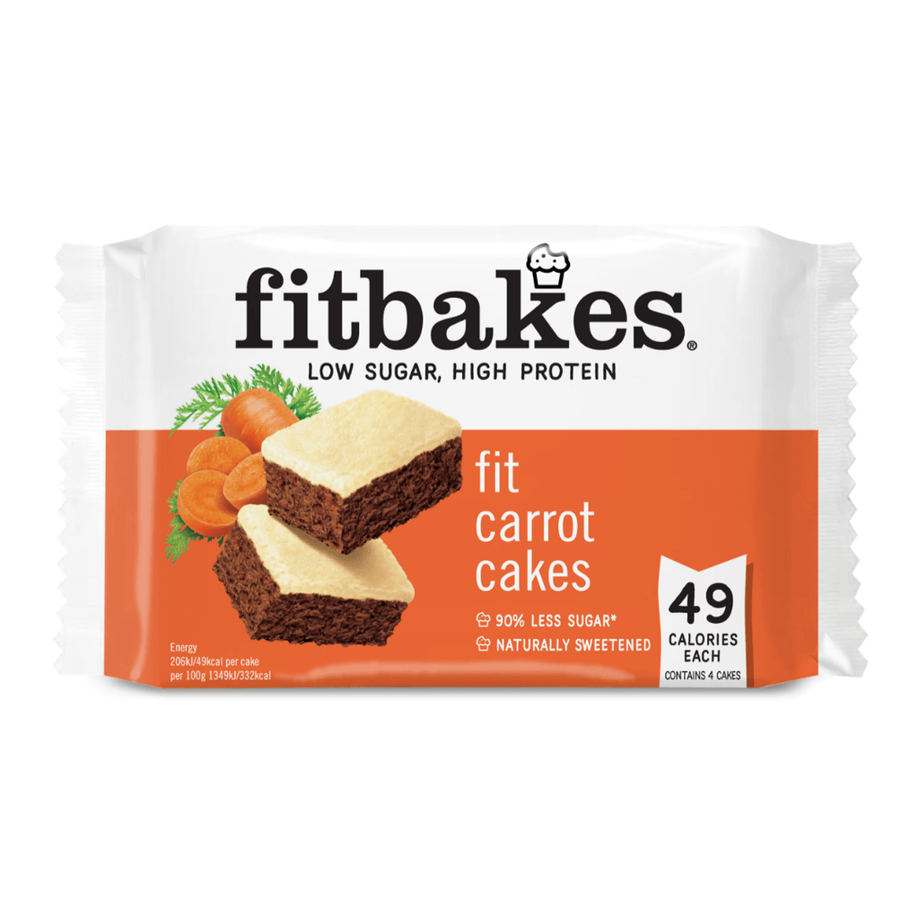 Fitbakes Carrot Cakes - 90% Less Sugar - Low Calorie Protein Cakes