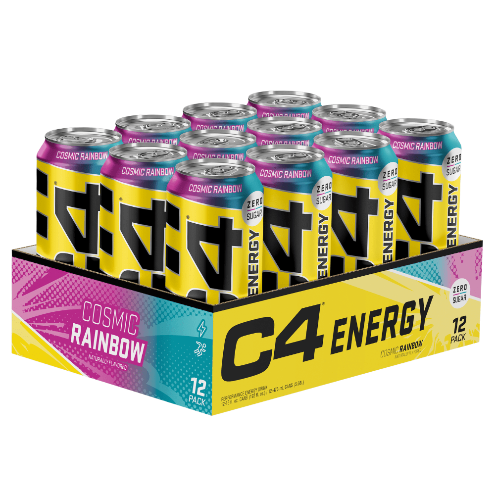 Cosmic Rainbow Pre-Workout Energy Drinks - Made By C4 Cellucor - 12x500ml Packs