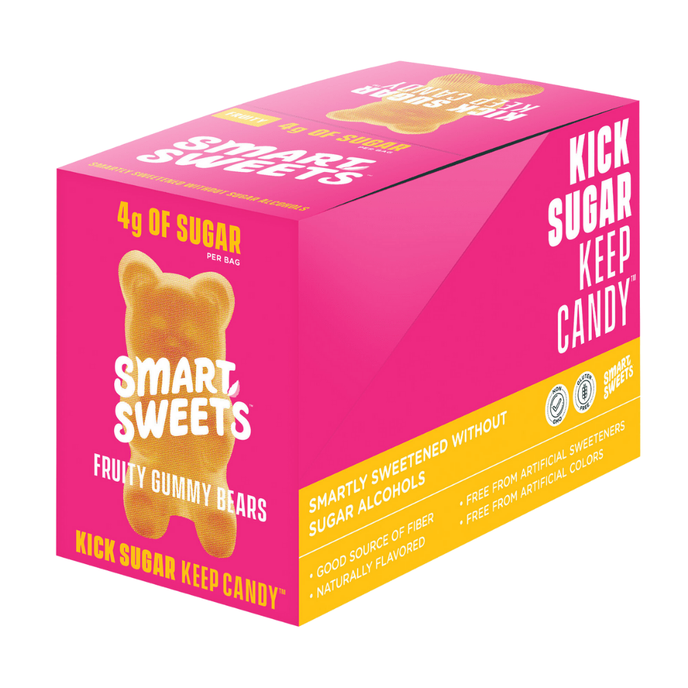 High Fibre Raspberry, Apple, Lemon and Peach Flavoured Gummies by Smart Sweets - Imported from the USA