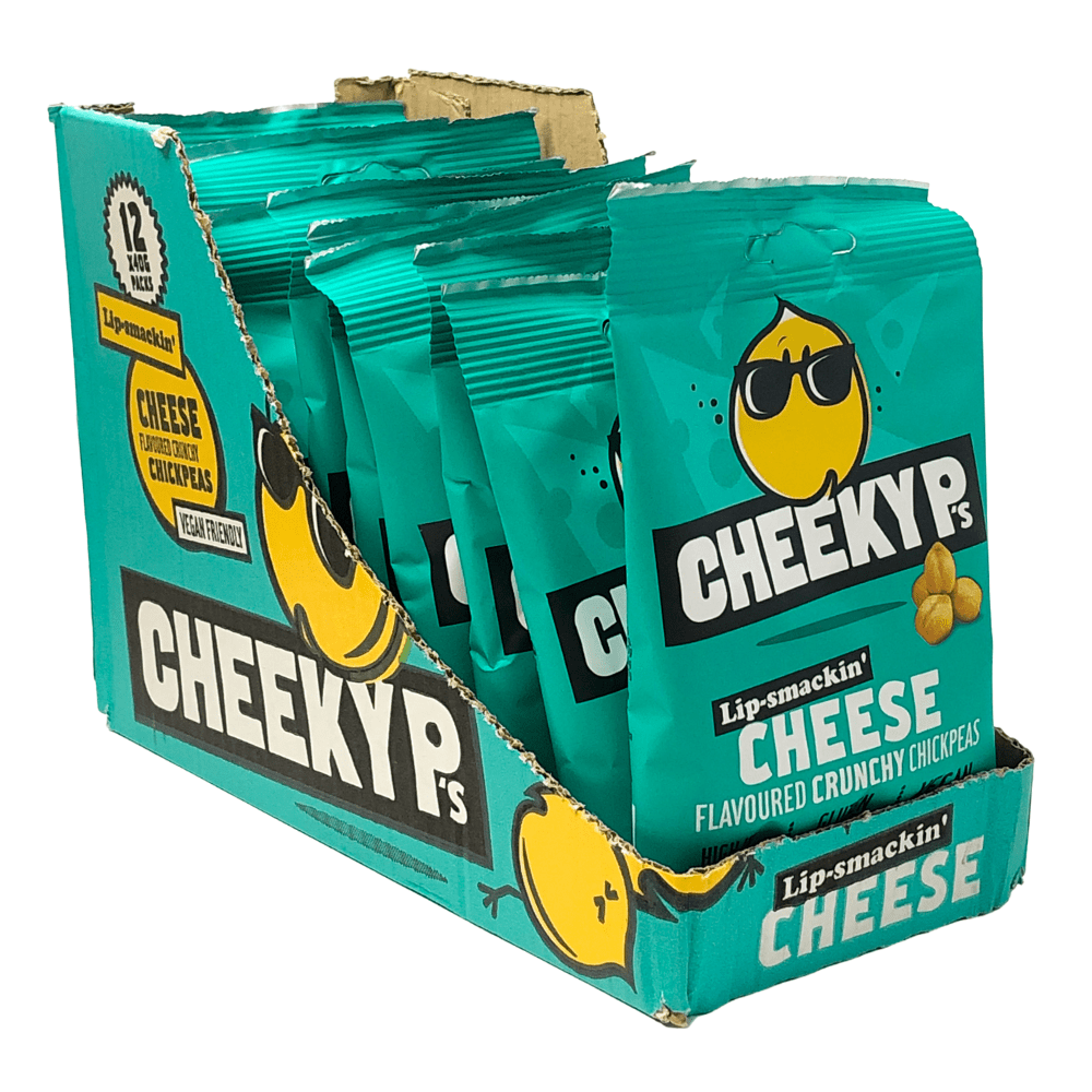 Lip Smacking Cheese Cheeky P's Dried Chickpea Snack 40g Packets - Cheap boxes of x12