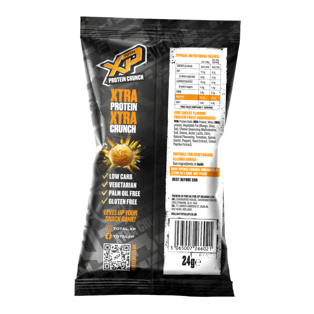 Nutritional Information Within Total XPs Gluten-Free Protein Crunch Crisps - UK Protein Package