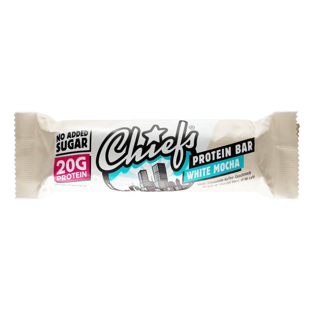 White Chocolate Mocha - Chiefs No Added Sugar Protein Bars - Single 55g Packet - Pick and Mix