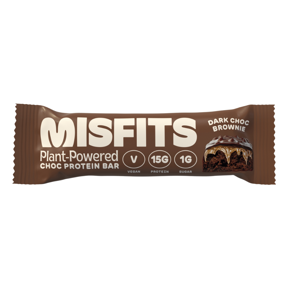 Misfits Vegan Protein Bars - Chocolate Brownie Flavour - Single 45g Pack