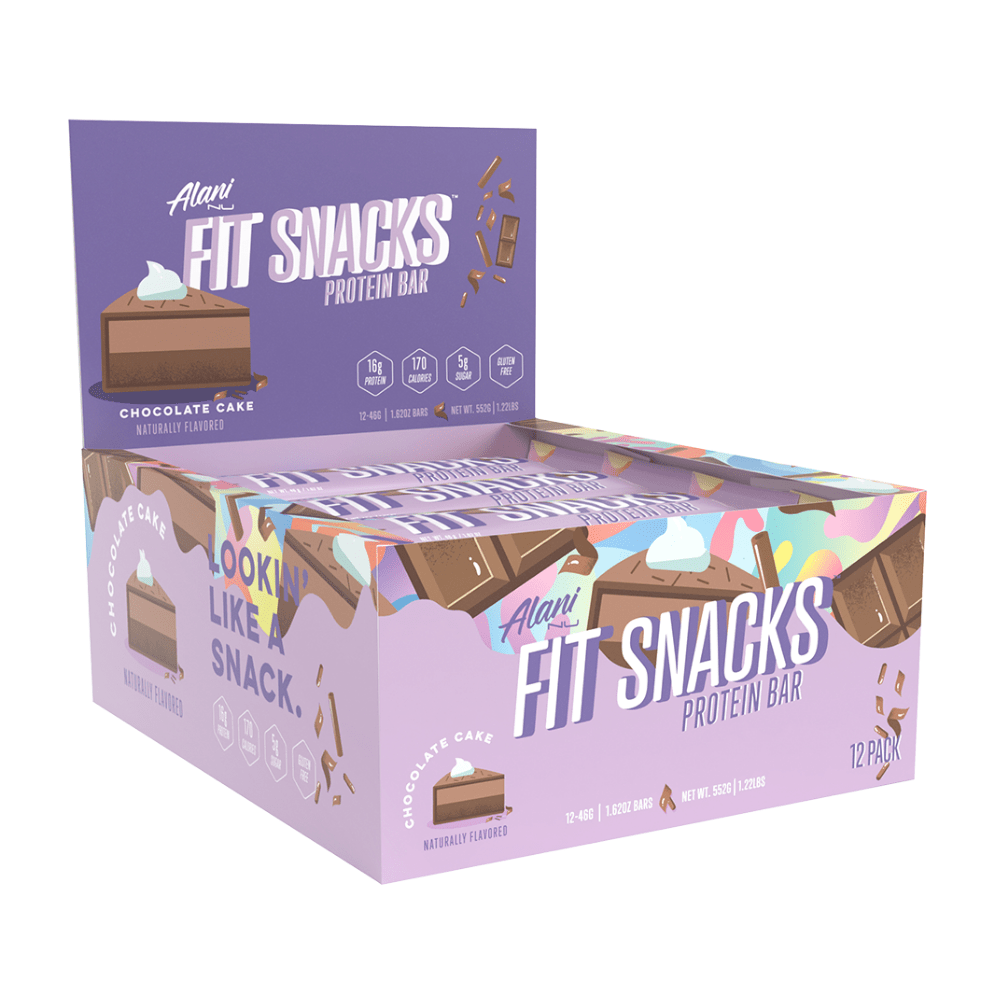Chocolate Cake FitSnacks Protein Bars UK Box of 12 - Healthy Protein Snack Bars