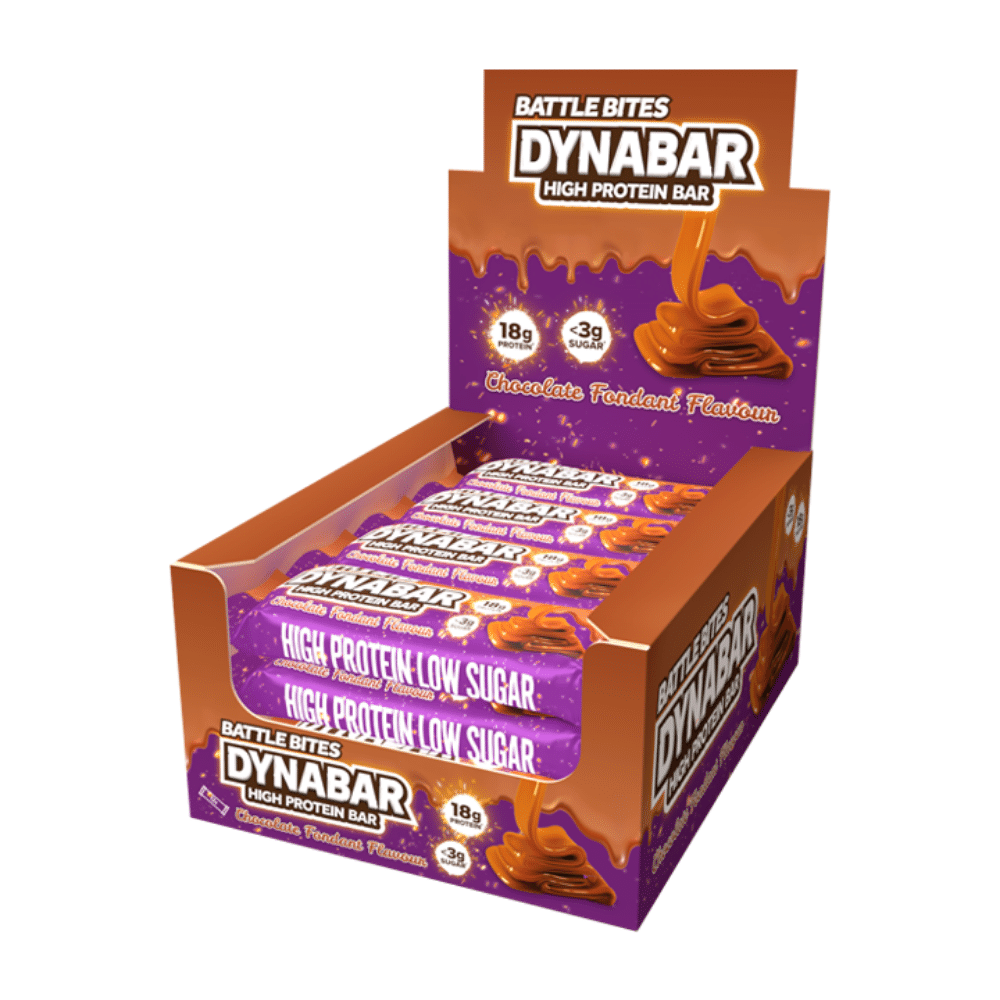 Battle Bites Chocolate Fondant High Protein Bars - Dynabar Range - 12x60g Boxes