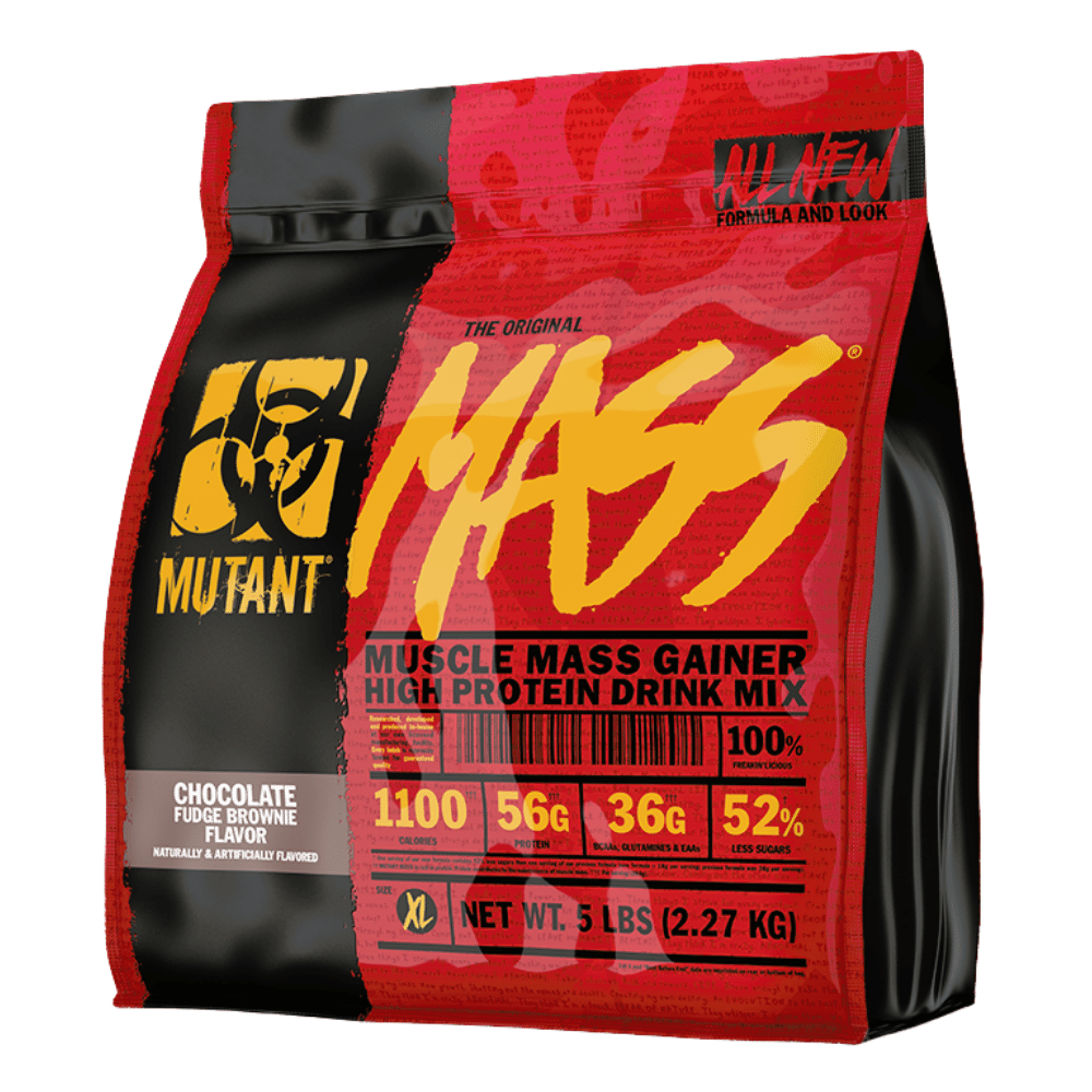 Mutant Nutrition Mass Gainer - Chocolate Fudge Brownie Flavour - Muscle and Weight Gainer - 2.27kg Bags
