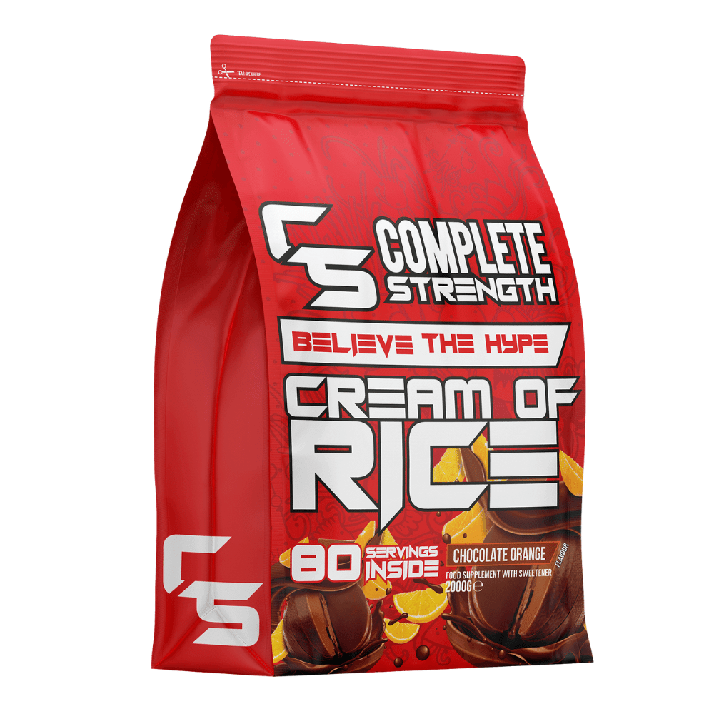 Cream of Rice Chocolate Orange Flavour - by Complete Strength - Carbohydrate Supplement - 2kg (80 Servings)