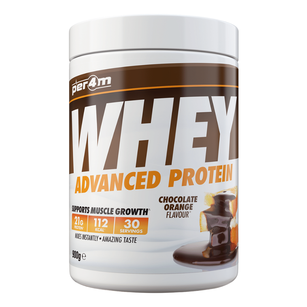 Advanced Chocolate Orange PER4M UK Whey Protein Powder 900g