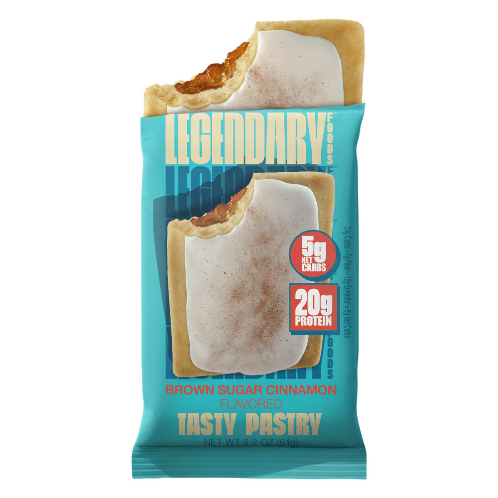 Opened Packet of Brown Sugar Cinnamon Legendary Foods Protein Tasty Pastry - Protein Package (UK)