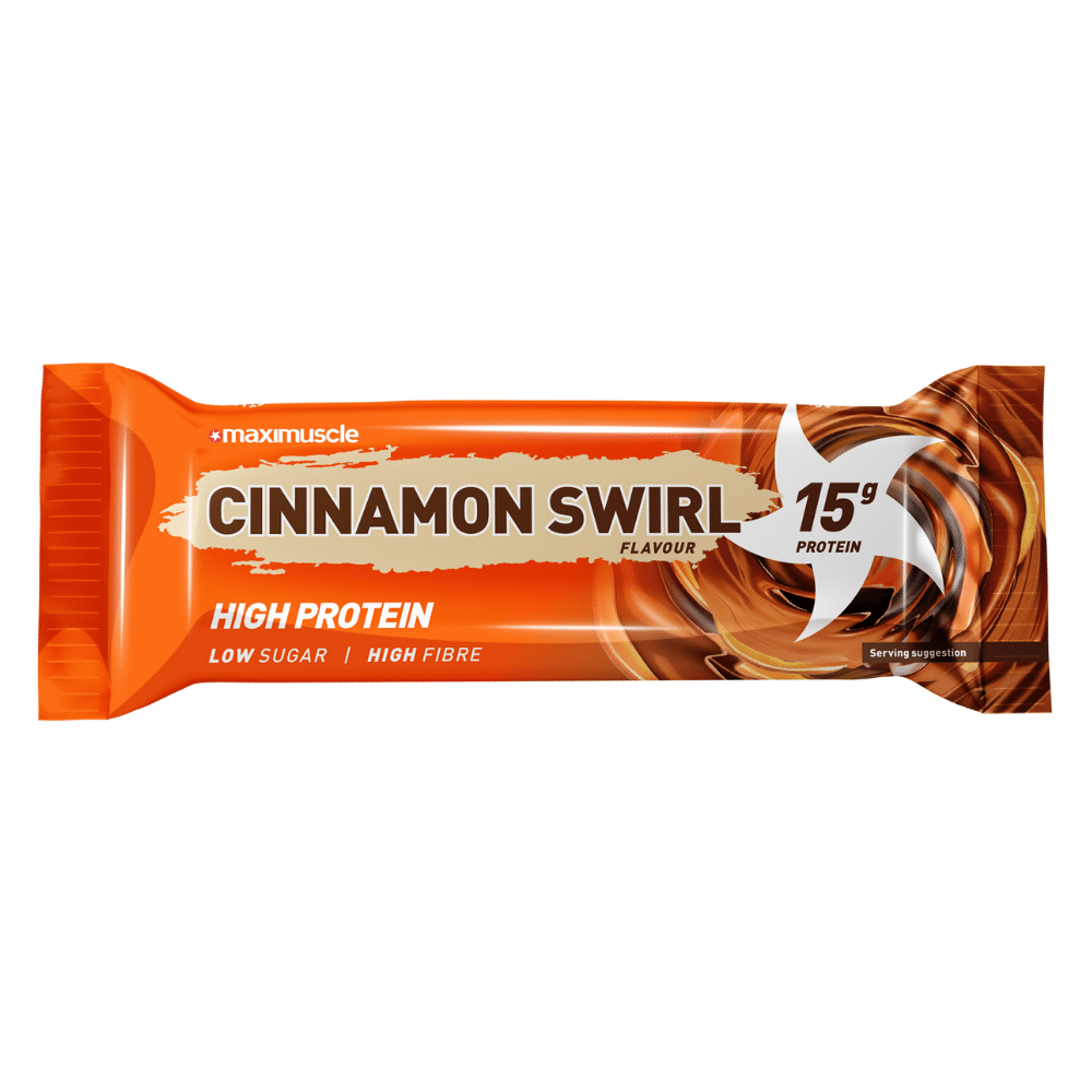 Maximuscle Nutrition Cinnamon Swirl High Protein Bars (Single 45-Gram Bars)