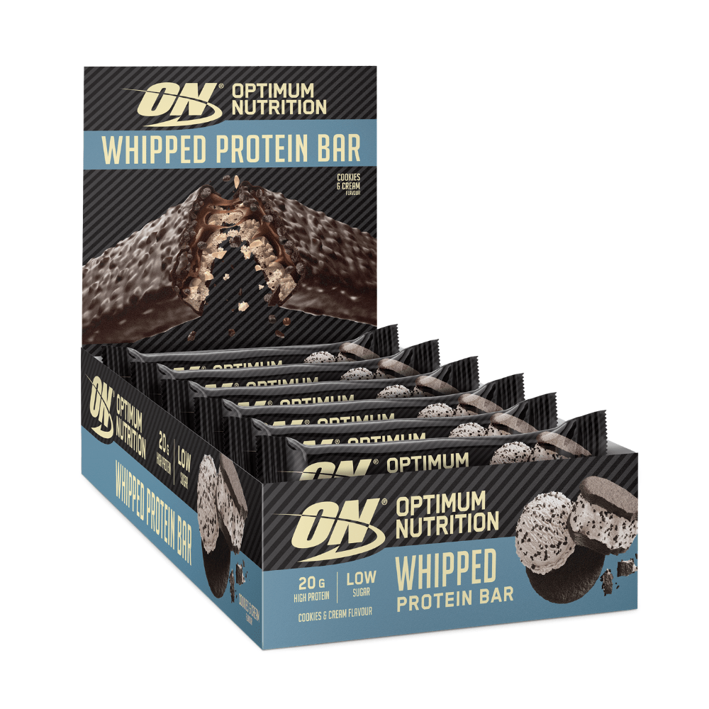 Cookies and Cream Optimum Nutrition Boxes of 10 Whipped Protein Bars - UK - Protein Package - Mix & Match Optimum Nutrition Products