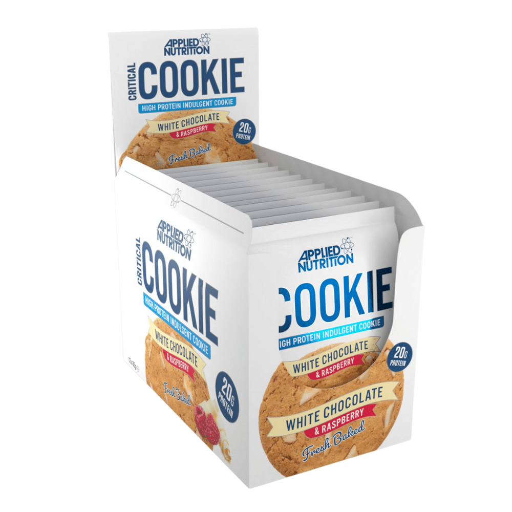 12 Pack of Applied Nutrition Protein Cookies - White Chocolate Raspberry