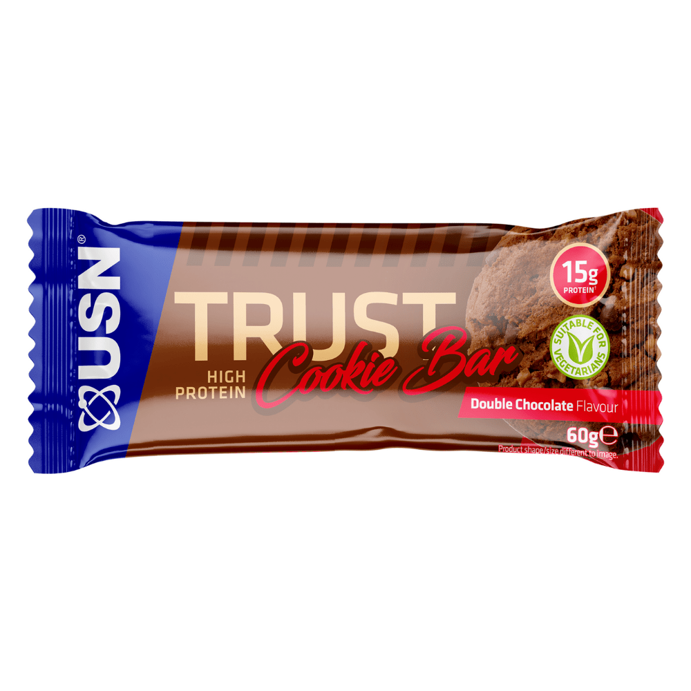 USN Trust Cookie Bars - Double Chocolate Flavour - Single 60g Pick and Mix Snacks UK