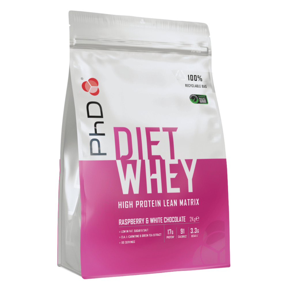 Raspberry White Chocolate PHD Diet Whey Protein Powders