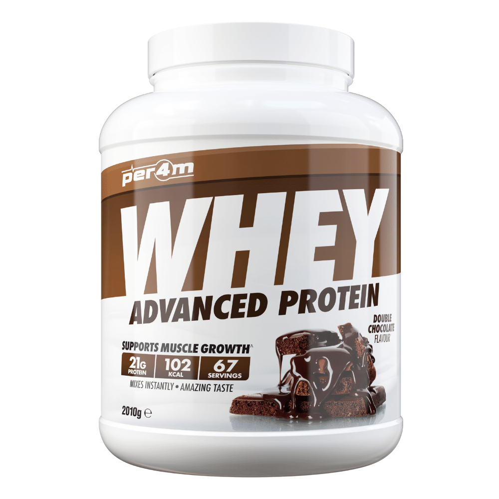 Whey Protein Powder by Per4m Nutrition - Double Chocolate Tasting Protein Shake Mixture