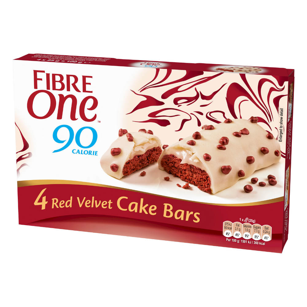 Fibre One Red Velvet Low Calorie Cakes - 4 Box Pack