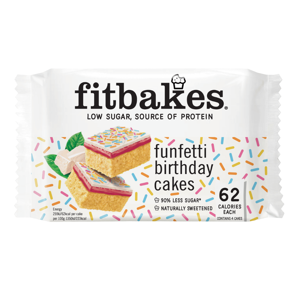 Fitbakes Funfetti Birthday Cakes - Low Calorie Cakes - Protein Package