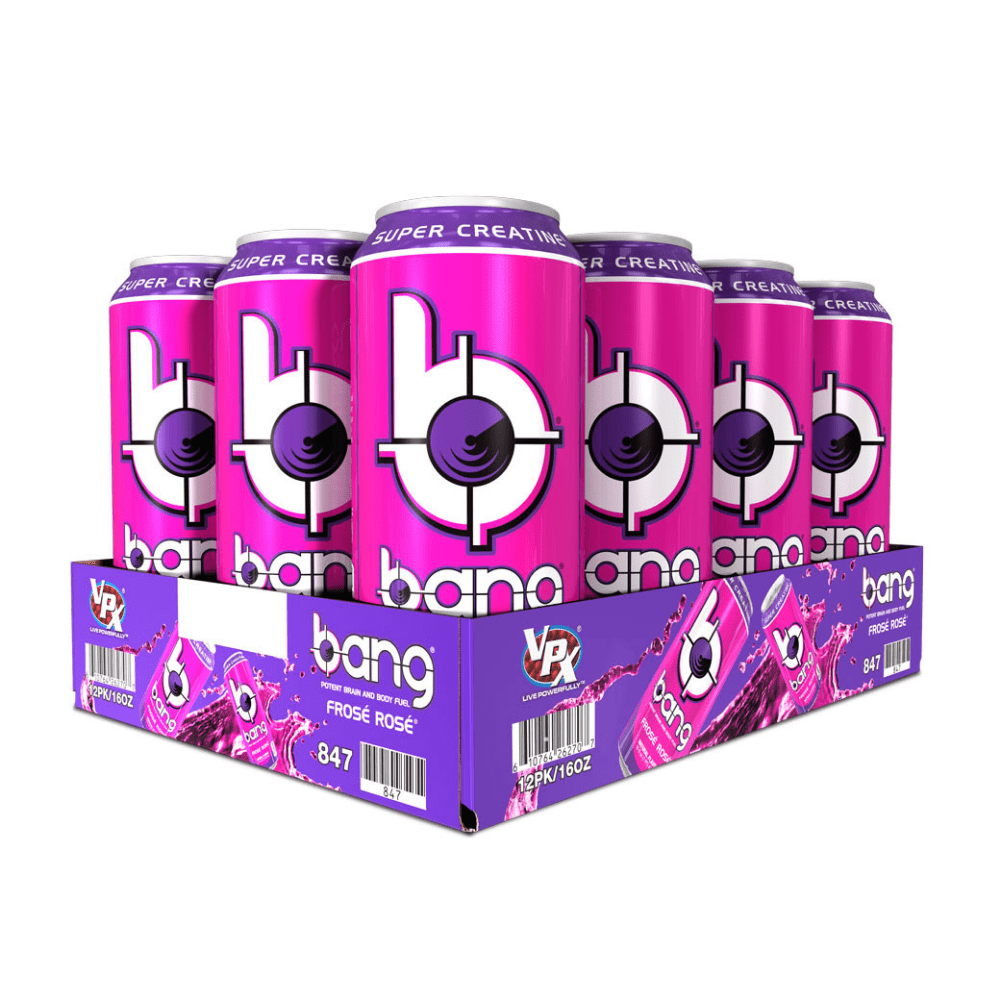 Frose Rose UK Bang Energy 12 Pack x 500ml - Calorie and Fat Free Energy Drinks
