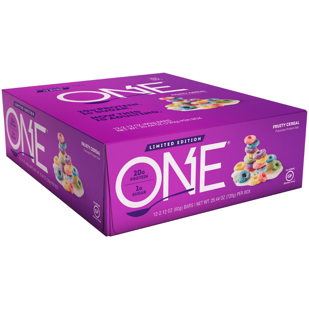 Limited Edition Fruity Cereal Low-Sugar ONE Bars - High Protein Snack Bar UK