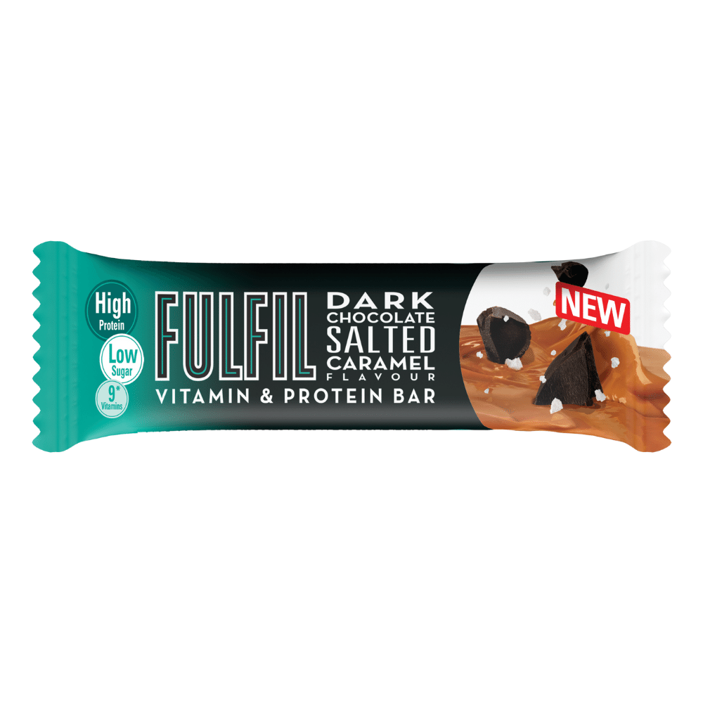 Fulfil Dark Chocolate Salted Caramel Protein Bars - 1x55g - With Added Vitamins
