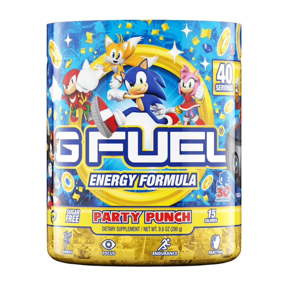 Sonic's Party Punch Fruity Cereal Low-Calorie Energy Drink Formula To Mix With Water - 1x280g