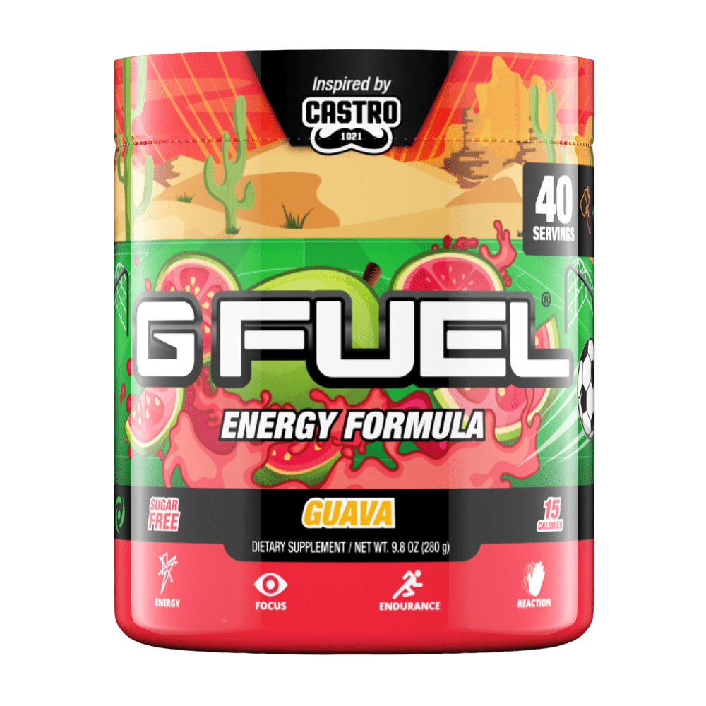 YouTuber Castro's Guava G FUEL Gaming Energy Supplements - The Official Esports Drink - 280g Tubs UK