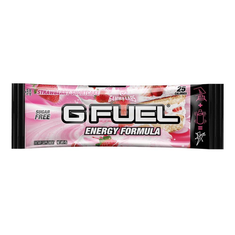 Strawberry Shortcake Flavoured FaZe Apex Gamma Labs GFUEL Energy Drink Formula 1x7g