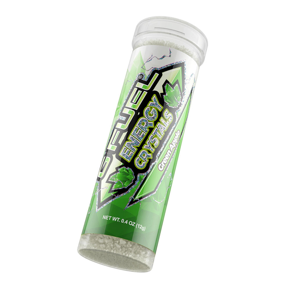 Sour Green Apple Zero Calorie Energy Popping Candy Crystals - Protein Package UK - 12g Tubes