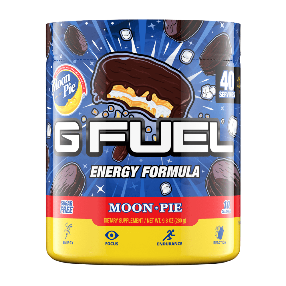 Moonpie GFUEL Sugar-Free Low-Calorie Marshmallow and Chocolate Energy Drink Mixture - Single 280g Tub