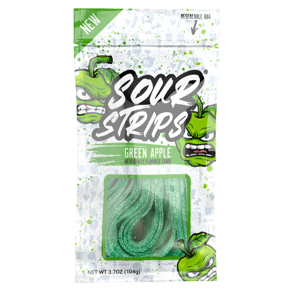 Green Apple Sour Strips by Maxx Chewning Candy | Actual Candy UK ...