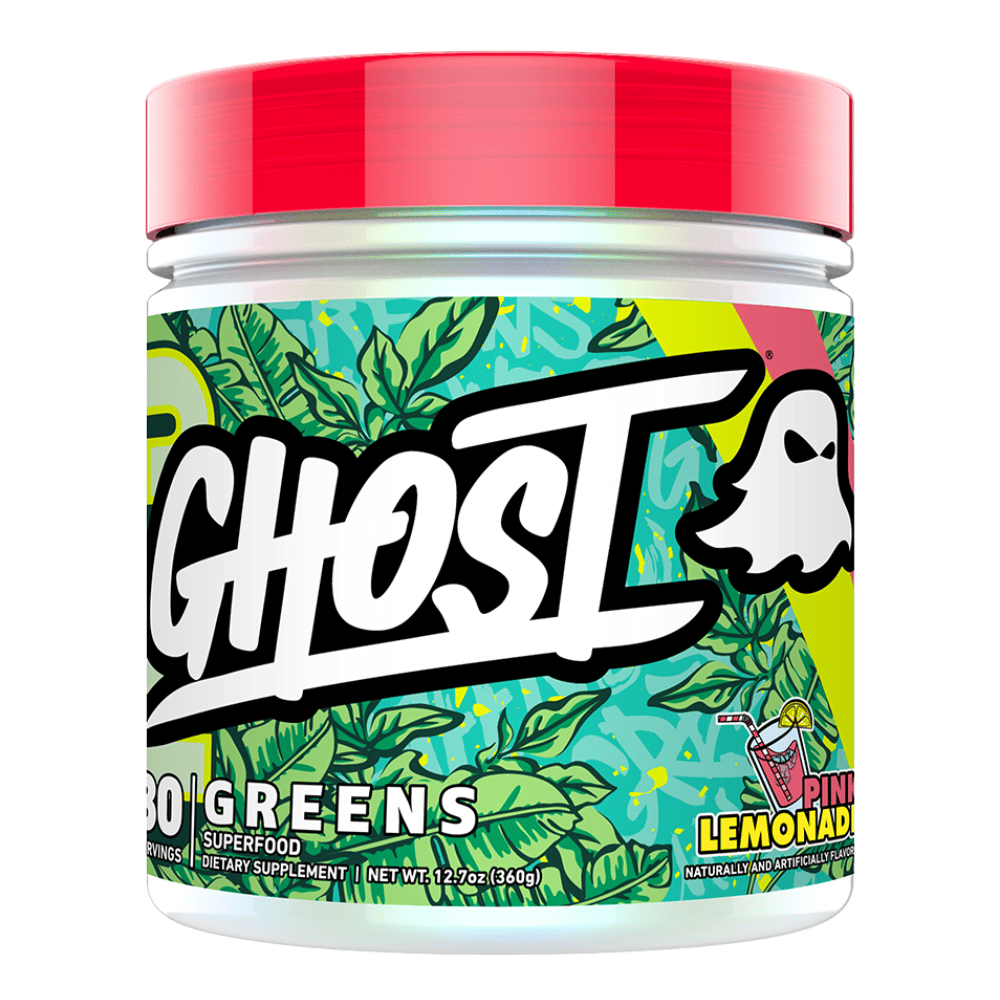 Ghost Greens Pink Lemonade Flavour Supplement (30 Servings) - 360g Tubs UK