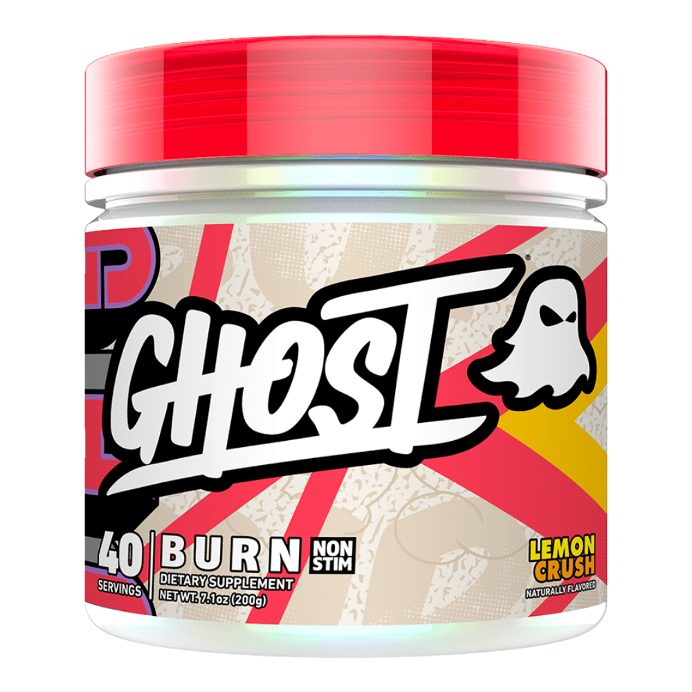Ghost Burn Non-Stimulant Thermogenic Supplement (Fat Burner) - Lemon Crush Flavour - 200g (40 Servings)