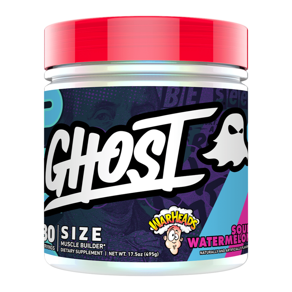 Ghost x Warheads Sour Watermelon Size Muscle Builder Supplement With Creatine Monohydrate - Protein Package