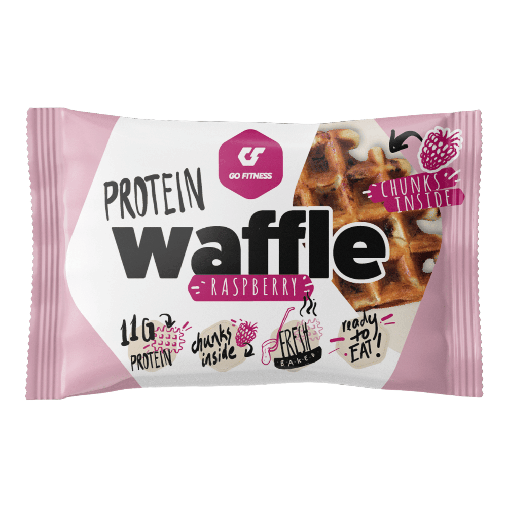 Go Fitness Raspberry Protein Waffles (1x50g Packet) - Protein Package UK