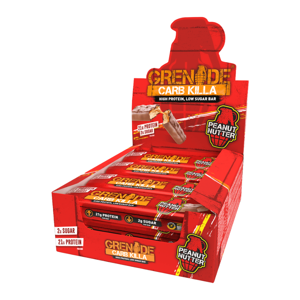 Grenade Carb Killa Peanut Nutter Nutrition High Protein Bars UK - Protein Package - 12x60-Gram Boxes