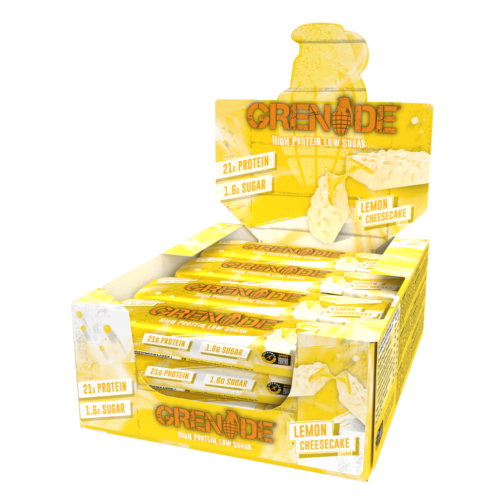 12 Pack of Lemon Cheesecake Grenade Bars UK - 12x60g - Protein Package