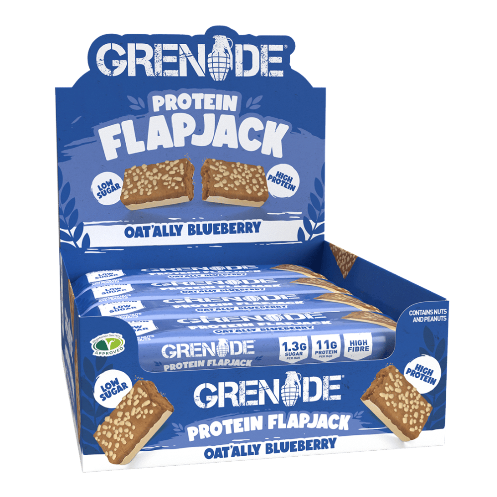Oat'ally Blueberry Protein Flapjack by Grenade 12x45g Boxes
