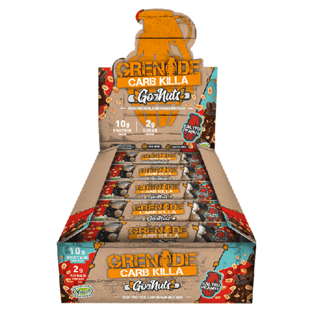 Grenade Carb Killa Go Nuts Vegan Protein Bar Salted Peanut - Protein Package