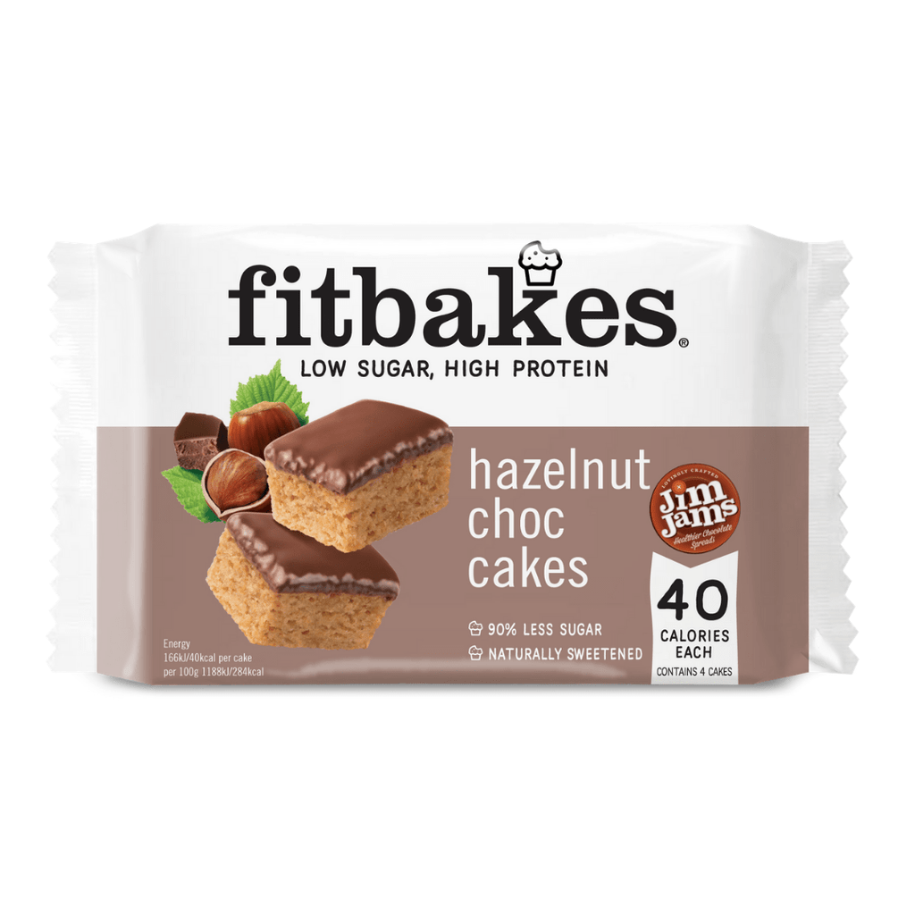 Fitbakes Low Sugar Protein Cake Hazelnut Chocolate (4 Cakes), Protein Cake, Fitbakes, Protein Package Protein Package Pick and Mix Protein UK