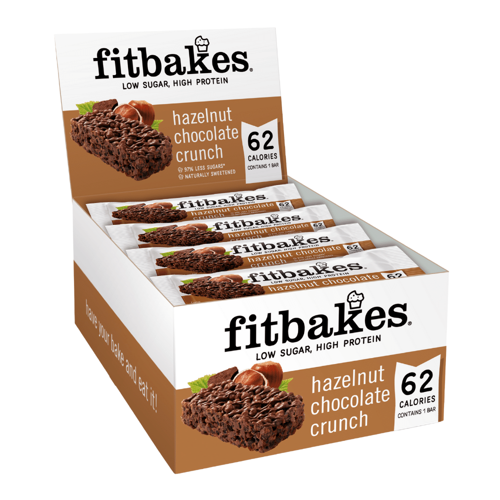 Hazelnut Chocolate Crunch Fitbakes Snack Bars - 12x19g Packs