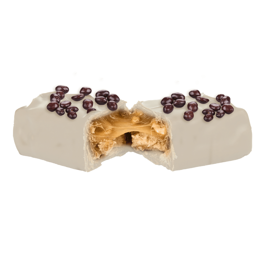 Inside the White Chocolate Cookie Flavoured Dinky Protein Bar - Made by Muscle Moose