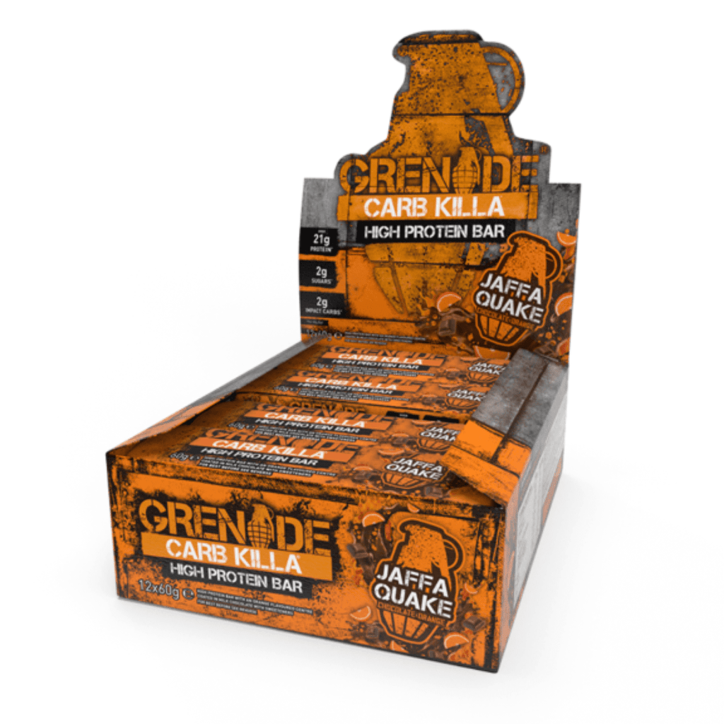 Grenade Carb Killa Jaffa Quake Orange Boxes (12x60g Bars) - Protein Package - Pick and Mix Protein UK