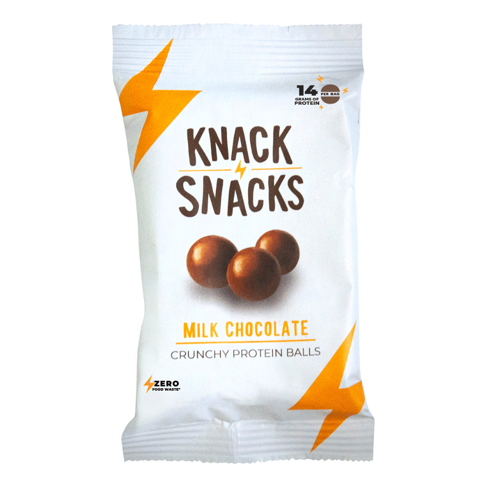 Milk Chocolate Knack Snacks Protein Balls - 34g Packet
