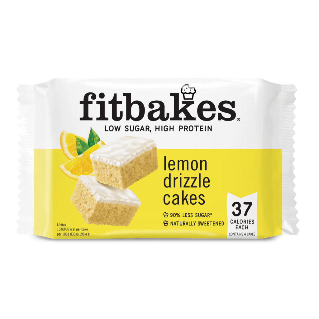 Fitbakes Low Sugar Lemon Drizzle Protein Cakes (4 Cakes) - Pick and Mix Protein UK