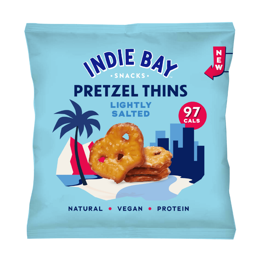 Lightly Salted Pretzel Thins by Indie Bay Snacks Low Calorie Pretzels