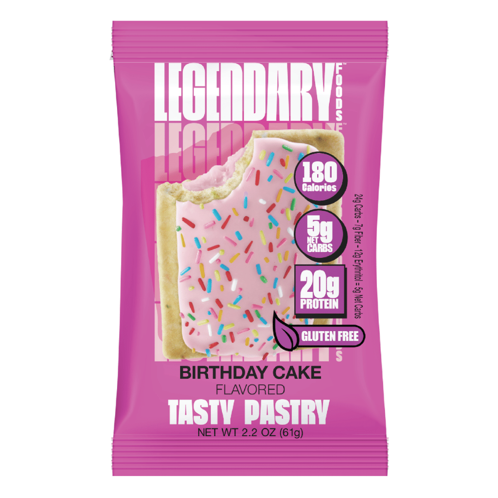 Birthday Cake Legendary Foods Tasty Pastry Protein Pop-Tarts - Single 61g