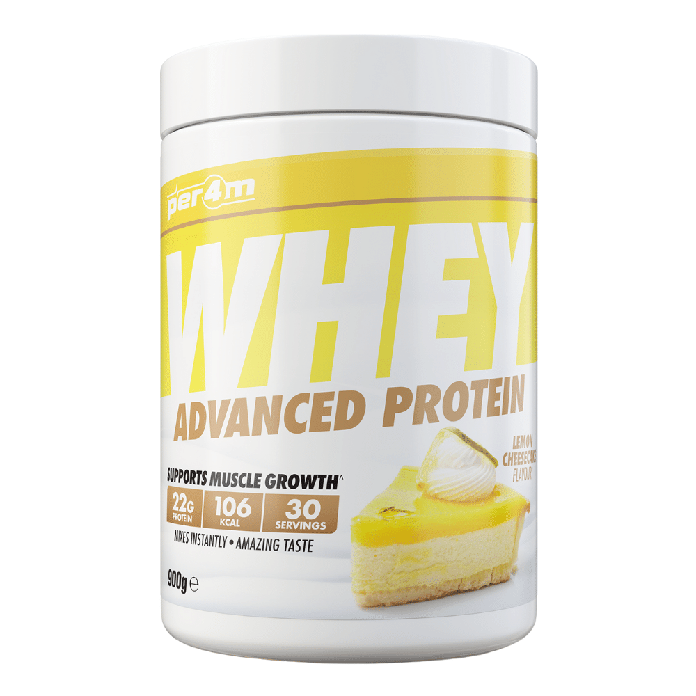 PER4M Nutrition Lemon Cheesecake Low Sugar Advanced Whey Protein Supplement Mix